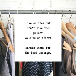 Reasonable offers will be accepted